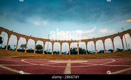 Matin en vue Fanateer Beach - Al Jubail, Arabie saoudite. Banque D'Images