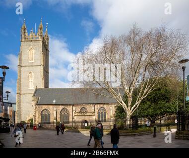 Bâtiment historique église du centre-ville de Saint John, Cardiff, Pays de Galles du Sud, Royaume-Uni Banque D'Images