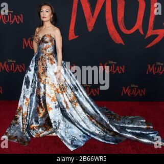 Hollywood, États-Unis. 9 mars 2020. Hollywood, LOS ANGELES, CALIFORNIE, États-Unis - MARS 09: L'actrice Ming-Na Wen portant Mark Zunino arrive à la première mondiale de Disney's 'mulan' tenue au El Capitan Theatre et Dolby Theatre le 9 mars 2020 à Hollywood, Los Angeles, Californie, États-Unis. (Photo De Xavier Collin/Image Press Agency) Crédit: Image Press Agency/Alay Live News Banque D'Images