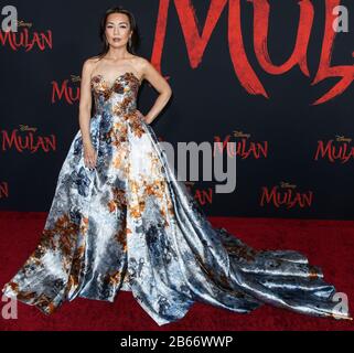 Hollywood, États-Unis. 9 mars 2020. Hollywood, LOS ANGELES, CALIFORNIE, États-Unis - MARS 09: L'actrice Ming-Na Wen portant Mark Zunino arrive à la première mondiale de Disney's 'mulan' tenue au El Capitan Theatre et Dolby Theatre le 9 mars 2020 à Hollywood, Los Angeles, Californie, États-Unis. (Photo De Xavier Collin/Image Press Agency) Crédit: Image Press Agency/Alay Live News Banque D'Images