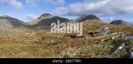 Druim Garbh, Sgurr Dhomhnuill, Sgurr na h-Ighinn et Sgurr a Chorainn, Argdour, Écosse Banque D'Images