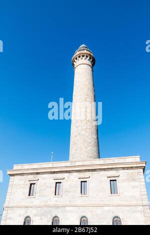 Cabo DE PALOS, MURCIE, ESPAGNE - JAN 2020: Vue sur le phare de Faro de Cabo de Palos Banque D'Images