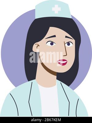 Portrait Du Médecin Féminin. Avatar Vectoriel Illustration de Vecteur