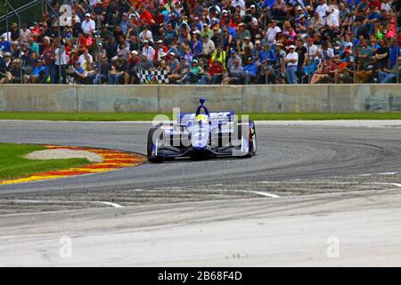 Elkhart Lake, Wisconsin - 23 juin 2019 : (chauffeur) course NTT Indycar à Road America. Banque D'Images