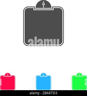 Icône d'échelle à plat. Pictogramme de couleur sur fond blanc. Symbole d'illustration vectorielle et icônes bonus Illustration de Vecteur