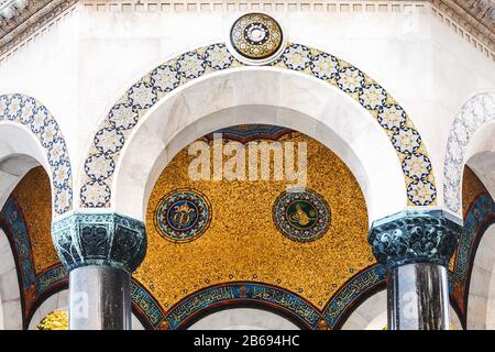 Istanbul, TURQUIE - 10 SEPTEMBRE 2017 : célèbre attraction touristique - fontaine allemande, gros plan Banque D'Images