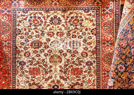 Istanbul, TURQUIE, Grand Bazar - 11 SEPTEMBRE 2017 : texture tapis turc Banque D'Images