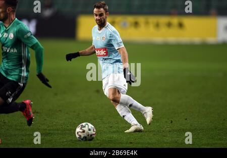 Varsovie, Pologne, 08 Mars 2020: Jeu De Football Polonais De La Top League Ekstraklasa Entre Legia Warszawa Et Piast Gliwice, Jorge Felix (Piast Gliwice) Banque D'Images