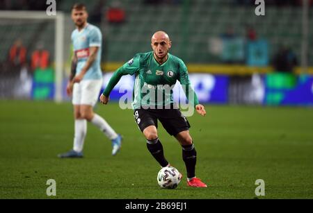 Varsovie, Pologne, 08 Mars 2020: Jeu De Football Polonais De La Top League Ekstraklasa Entre Legia Warszawa Et Piast Gliwice, Valeriane Gvilia (Legia Warszawa) Banque D'Images