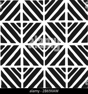 Motif géométrique vectoriel sans couture de rayures diagonales, lignes dessinées à la main. Sur fond blanc . Pour la décoration, le textile, le tissu, l'emballage, la moquette, la céramique t Illustration de Vecteur