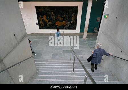 Vue intérieure du musée de l'Orangerie.Paris.France Banque D'Images