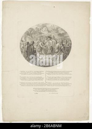 Allégorie du changement de pouvoir en France en 1789 représentation allégorique ovale de la Révolution française et création de l'Assemblée nationale ou de l'Assemblée nationale, 1789. Roi Louis XVI Dans la légende un nouveau stroben sept. Fabricant : printmaker: Auteur anonyme: Peter John Kasteleijn (propriété cotée) Lieu de fabrication: Pays-Bas Date: 12 août 1789 Caractéristiques physiques: Stippelets matériau: Technique du papier: Stippelets Dimensions: Bord de la plaque: H 235 mm × W 175 mneliceTohtingNiet à Frederick Muller; ajouté par le numéro RPK. Sujet Révolution Française Quand : 1789-08-12 - 1789-08- Banque D'Images