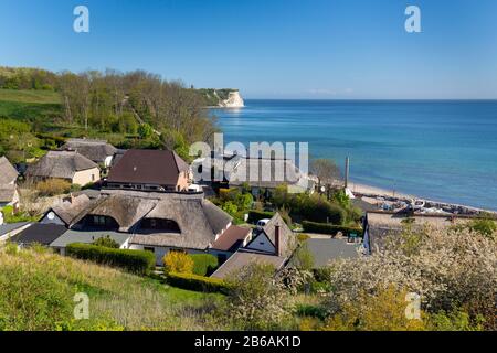 Village de pêcheurs de Vitt sur l'île allemande de Rügen, sur la péninsule de Wittow, près du Cap Arkona, Mecklembourg-Poméranie-Occidentale, Allemagne Banque D'Images