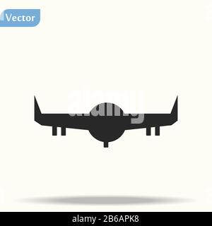L'icône avion vecteur, illustration solide, le pictogramme isolated on white Illustration de Vecteur