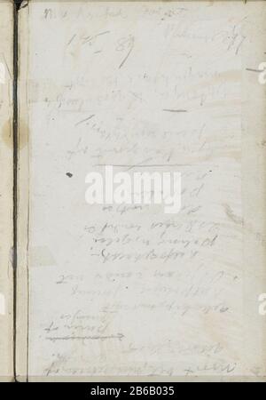 Annotations Annotations Type de propriété: Carnet d'esquisses feuille bract Numéro d'article: RP-T-1924-31-42 Inscriptions / marques: Annotation, manuscrit: '[...]' Description: Page 42, couverture arrière, à partir d'un livre d'esquisse avec 20 feuilles . Fabricant : écrivain: George Hendrik Breitner lieu de fabrication: Amsterdam Date: CA. 1895 - ca. 1898 Caractéristiques physiques : crayon : papier et crayon Banque D'Images