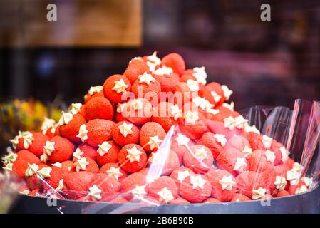 vues rapprochantes des bonbons artisanaux Banque D'Images