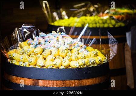 vues rapprochantes des bonbons artisanaux Banque D'Images
