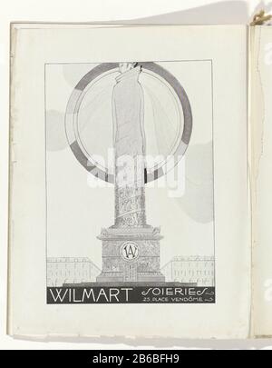 Annonce pour Wilmart de substances. Page du magazine de mode Art-Gout-Beauté (1920-1933) . Fabricant : éditeur Charles Goy (bâtiment classé) En Date : 1929 Caractéristiques physiques : matériel d'impression photomécanique : technique du papier : technique de la photo mécanique Dimensions : feuille : H 315 mm × W 240 mm Objet : colonne des plaques de mode, pilier  architecture quand : 1929 - 1929 Banque D'Images