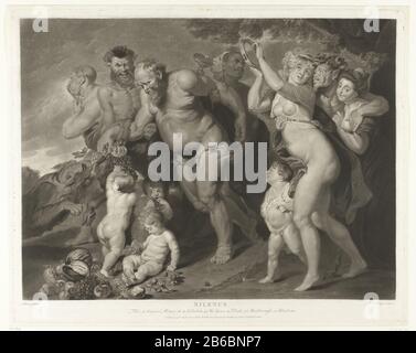 Bacchanal avec Silenus Silenus (titre objet) L'ivresse Silenus est soutenue par des satyres et bacchantes dans une procession festive avec muzikanten. Fabricant : printmaker: Charles Howard Hodges (propriété cotée) à la peinture de Peter Paul Rubens (bâtiment classé) éditeur: John & Josiah Boydell (propriété cotée) Lieu de fabrication: Londres Date: 1789 Caractéristiques physiques: Mezzotint et matériel de gravure: Technique du papier: Mezzotint / dimensions de gravure: Bord: H 435 mm × W 577 mm Objet: (Histoire de) Silenusthiasos, ie Bacchus's revel-rout, sans bacchanal Bacchus Banque D'Images