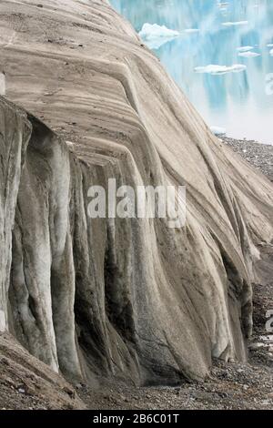 14 Juillet Glacier, Svalbard, Norvège Banque D'Images
