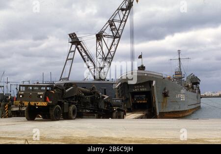 US ARMY / United States Army Atomkanone M65 280 mm / Atomic Cannon M65 11 pouces Annie atomique Banque D'Images