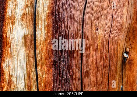 ancienne texture en bois avec fissures et brindilles Banque D'Images