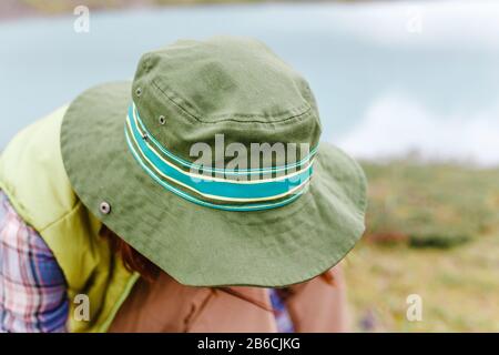 chapeau de randonnée de voyageur ou de pêcheur Banque D'Images