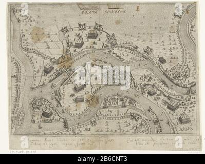 Siège et capture de Saint-André par Maurice, 1600 il revenu hors-image construite de tous les victoriens ... que Godt Almachtich ... Les États de Vereenichde Pays-Bas accorde des subventions pour des revenus de porte sage brousse beleyt de hooch-ghebooren Fursts Maurice de Nassau, J.J. Orlers et H. van Haestens, Leiden 1610, fol. 144/145. Le premier n'est pas répertorié dans Frederick Muller. La signature manuscrite de Grotius utilisée dans FMH 1000 (siège et capture du Deventer en 1591) . Objet: Capture de la ville (après le siège) En Prenant St. Andries Quand: 1600-05-08 - 1600-05-08 Banque D'Images