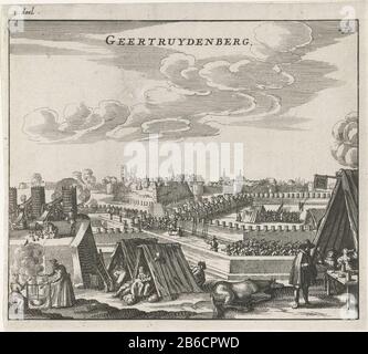 Siège de Gertruydenberg, 1593 Geertruydenberg (titre objet) Siège de Geertruidenberg Mars-juin 1593, sous le règne de Maurice. Au premier plan, le camp militaire avec des marketensters. Fabricant : fabricant d'impression: Fabrication anonyme: Pays du Nord Pays-Bas Date: 1650 - 1699 Caractéristiques physiques: Matériau de gravure: Technique du papier: Dimensions de gravure: Feuille: 147 mm × H 163 b mmToelichtNiet à Frederik Muller; ajouté par le numéro RPK. Objet: Siège, guerre des followersBeleg Geertruidenberg du camp Quand: 1593 - 1593 Banque D'Images