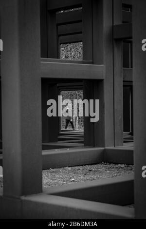 Sean Scully Crate of Air 2018 Yorkshire Sculpture Park YSP West Bretton Wakefield Yorkshire England UK Banque D'Images