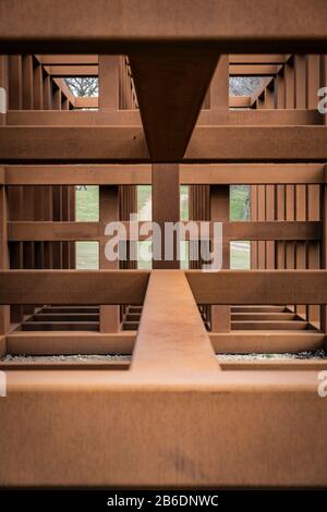 Sean Scully Crate of Air 2018 Yorkshire Sculpture Park YSP West Bretton Wakefield Yorkshire England UK Banque D'Images