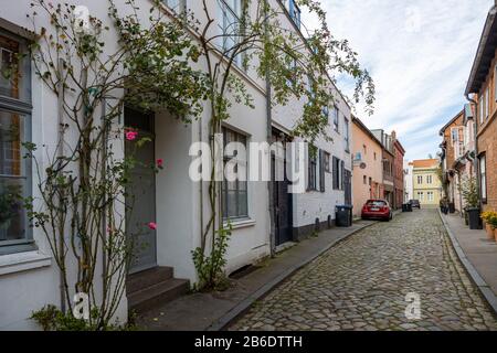 Lubeck, Allemagne, 10-06-2019 une ruelle dans la vieille ville historique Banque D'Images