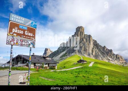 Passo Giau, Vénétie, Italie, Europe, Passo Giau, Vénétie, Italie, Europa, Passo Giau Pass Banque D'Images