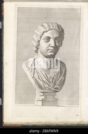 Buste d'une femme de longueur moyenne cheveux ondulés buste d'une femme de longueur moyenne cheveux ondulés type d'objet: Album photo feuille Numéro de série 83 / 98Objectnumer: RP-P-2016-591-81-1 Inscriptions / marques: Nombre, droit recto manuscrit '83' (numérotation des pages d'album 34 t / m 88 par Michiel Hinloopen) Description: L'imprimé fait partie d'un album qui contient une série d'empreintes aux sculptures de l'ensemble de Gerard Reynst. Fabricant : Print Maker: Hubert Quellinusprentmaker: Gerard de Lairesse (attribution rejetée); lieu de fabrication: Anvers Date: 1646 - 1670 Caractéristiques physiques: Car materi Banque D'Images