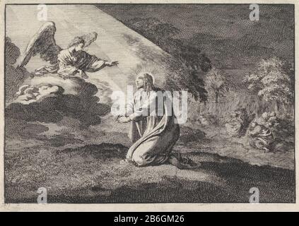 Christ dans le jardin de Gethsemane Christ dans le jardin de Gethsemane Type d'objet: Photo Numéro d'article: RP-P-1896-A-19368-2164Catalogusreferentie: Van Eeghen 3070 Inscriptions / marques: Marque du collectionneur, centre inférieur inversé, estampillé: Lugt 2228 Fabricant: Machine à imprimer Jan LuyPublisher Pieter Morprinttier: Amsterdam Place: 1703 Caractéristiques physiques: Gravure; matériau d'épreuvage: Technique du papier: Gravure Dimensions: Feuille: H 110 mm × W 158 mmToelichtingProefdruk une illustration de livre pour David Martin. Histoire de l'ancien et du Nouveau Testament. Amsterdam, Banque D'Images
