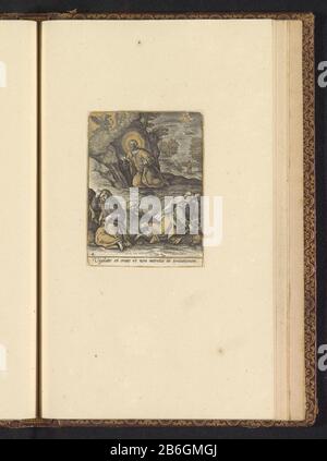 La passion et la résurrection du Christ Het Hof Van Olijven Noël indulgence et actes du Collaert (objet serietitel op) Christ priant dans le jardin des Oliviers. Partie de la série d'images sur la passion du Christ: Passio et ressusrectio D. N. Iesu Christi. Edita et exfusa ab Ad. Collaert. Dans un album photo avec deux ensembles de 34 et 24 engras respectivement avec des scènes de la vie et de la passion de Christus. Fabricant : printmaker: Adriaen Collaertonwerper: Adriaen Collaert (attribué à) inspiration: Marten de vos (attribué à) éditeur: Adriaen CollaertPlaats fabrication: Antwerp Da Banque D'Images