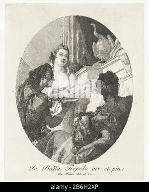 Cleopatra et ses employés avec bijoux et tonneau à vin Cleopatra et ses employés avec bijoux et vin de fût type objet: Photo Numéro d'article: RP-P-1950-553Catalogusreferentie: La Vesme 89-1 (2) Rizzi 104-1 (2) Marquages / marques: Marque collectionneur, centre de verso ci-dessous, estampillée: Lugt 2228 Fabricant : Printmaker Giovanni Domenico Tiepolo (bâtiment classé), conçu par Giovanni Battista Tiepolo (propriété classée) Lieu de fabrication: Venise Date: 1743 - 1747 Caractéristiques physiques: Matériel de gravure: Technique du papier: Dimensions de gravure: Bord de la plaque: H 231 mm × W 185 mTeliechtPrent à un dessin de Giovanni Banque D'Images