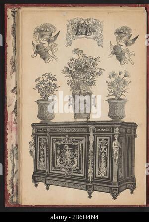 Collage de tirages coupés Collage van uitgeknipte prenten. Onderdeel van een album met 32 bladen, aan beide zijden beplakt met uitgeknipte prenten, vermoedelijk afkomstig it 19 e-euwse tijdschiften. Fabricant : samensteller: AnoniemPlaats fabrication: Parijs (mogelijk) Dating: CA. 1870 kenmerken physique: Blad met uitgeknipte prenten, voornamelijk houtgravers matériau: Papier Techniek: Plakken / houtgrasure Dimensions: Albumblad: H 312 mm × b 200 mm Banque D'Images