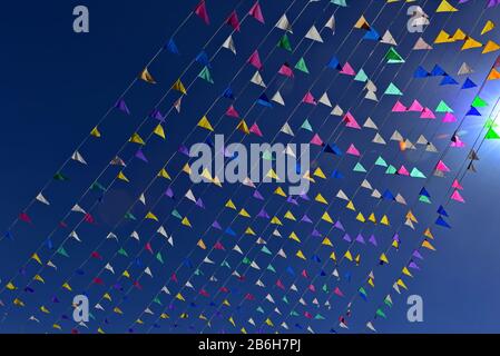 Festival Flags fond coloré abstrait Banque D'Images