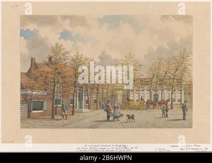 Le pays Wisseloord Muiderberg le pays Wisseloord Muiderberg Genre de bien: Dessin aquarelle Numéro d'article: RP-T 1921-174 Fabricant : artiste: Johan George Louis Rieke (attribué à) au dessin: Willem Hendrik Hoogkamer Date: 1827 - 1898 Caractéristiques physiques: Gris, pinceau et couleurs en aquarelle, crayon: Encre couleur technique: Crayon: Brosse / stylo Dimensions: H 310 mm × W 470 mm Sujet: Perspective ou village silhouette de village de logement rural, par exemple maison de campagne, villa, gîte-arrière des villes et villages ( avec LE NOM) noms de bâtiments historiques, sites, rues, et Banque D'Images