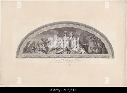 Les peintures au plafond dans la Grande Galerie à Versailles, Charles le Brun No 45 Les peintures au plafond dans la Grande Galerie à Versailles, Charles le Brun: No 45 Type d'objet :. Numéro d'article de la photo: RP-P-OB-73.288 Caractéristiques physiques: Gravure et prise de vue: Technique du papier: Gravure / prise de vue (impression ) Banque D'Images