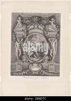 Les peintures au plafond dans la Grande Galerie à Versailles, Charles le Brun No 25 Les peintures au plafond dans la Grande Galerie à Versailles, Charles le Brun: No 25 Type d'objet :. Numéro d'article de la photo: RP-P-OB-73.268 Caractéristiques physiques: Gravure et prise de vue: Technique du papier: Gravure / prise de vue (processus d'impression ) Banque D'Images