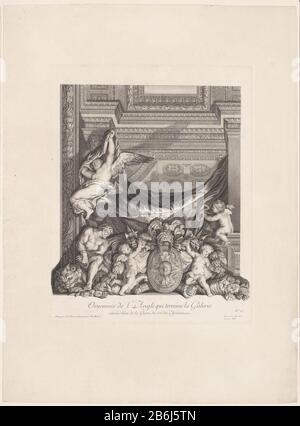 Les peintures au plafond dans la Grande Galerie à Versailles, Charles le Brun No 27 Les peintures au plafond dans la Grande Galerie à Versailles, Charles le Brun: No 27 Type d'objet :. Numéro d'article de la photo: RP-P-OB-73.270 Caractéristiques physiques: Gravure et prise de vue: Technique du papier: Gravure / prise de vue (impression ) Banque D'Images