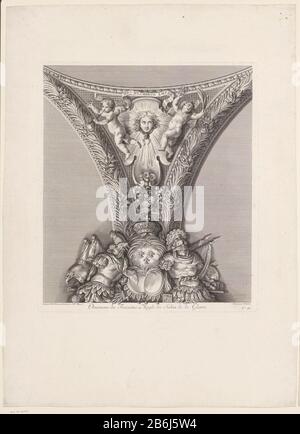 Les peintures au plafond dans la Grande Galerie à Versailles, Charles le Brun No 42 Les peintures au plafond dans la Grande Galerie à Versailles, Charles le Brun: No 42 Type d'objet :. Photo Numéro: RP-P-OB-73.285 Fabricant : printmaker: Johann Martin Preisslernaar dessin: Jean Baptiste Massénaar peinture Charles le BrunPlaats fabrication: Allemagne Date: 1725 - 1794 Caractéristiques physiques: Gravure et engraissement matériel: Papier: Technique gravure / engraissement (impression) Banque D'Images