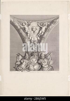 Les peintures au plafond dans la Grande Galerie à Versailles, Charles le Brun No 40 Les peintures au plafond dans la Grande Galerie à Versailles, Charles le Brun: No 40 Type d'objet :. Numéro d'article de la photo: RP-P-OB-73.283 Caractéristiques physiques: Gravure et prise de vue: Technique du papier: Gravure / prise de vue (impression ) Banque D'Images