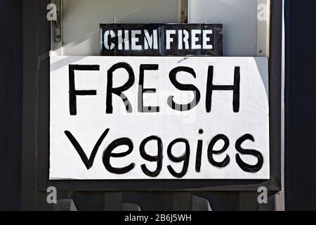 Market Gardens / Produits chimiques en vente libre à Evansford Victoria Australie. Banque D'Images