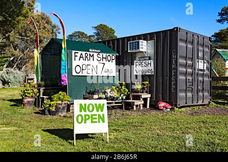 Market Gardens / Produits chimiques en vente libre à Evansford Victoria Australie. Banque D'Images