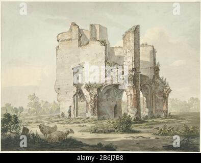 Les ruines de l'Abbaye de Rijnsburg Type de bien: Dessin aquarelle Numéro d'article: RP-T-1890-A-2275 Fabricant : artiste: Johannes van Lexmond Date: 1779 - 1838 Caractéristiques physiques: Craie noire, pinceau et couleurs dans les matériaux aquarelle: Craie de papier aquarelle: Technique Dimensions du pinceau: H 403 mm × W 536 mm Objet: Ruine d'un bâtiment  architecture Abbaye, monastère, couvent  Église catholique romaine réverses ou villes et villages (avec NOM) noms ou bâtiments historiques, sites, rues, et ainsi de suite (avec NOM ) Où: Abbaye de Rijnsburg Banque D'Images