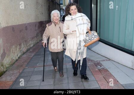 Menchu Álvarez del Valle, est journaliste de radio espagnole et grand-mère paternelle de la Reine d'Espagne, Letizia Ortiz Rocasolano.Ribadesella, Asturies Banque D'Images