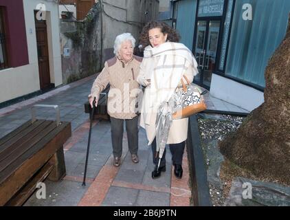 Menchu Álvarez del Valle, est journaliste de radio espagnole et grand-mère paternelle de la Reine d'Espagne, Letizia Ortiz Rocasolano.Ribadesella, Asturies Banque D'Images